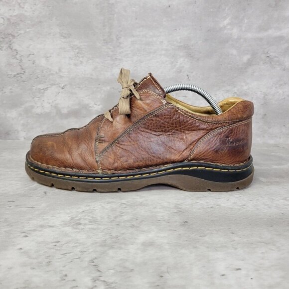 Vintage Dr. Martens Shoes Mens Size 10 Brown 11232 Leather Oxford Split Toe - Picture 1 of 10